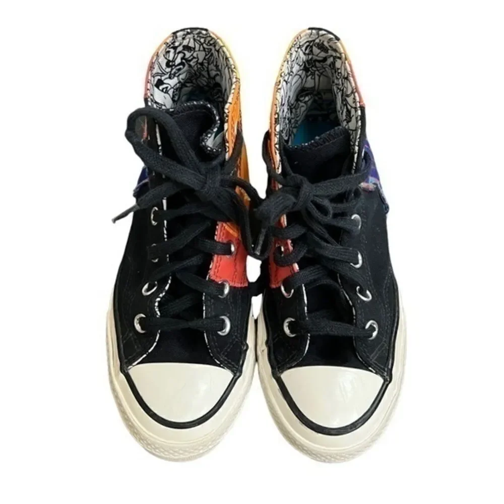 CONVERSE X SPACE JAM KIDS CHUCK 70 HI (BLACK/MANTRA ORANGE/MULTI) size 3.